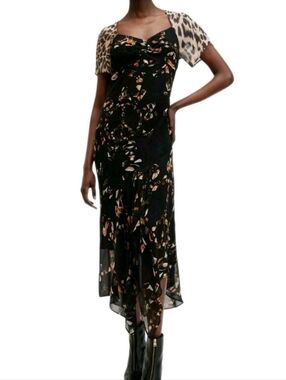 green emerald velvet dress All Saints